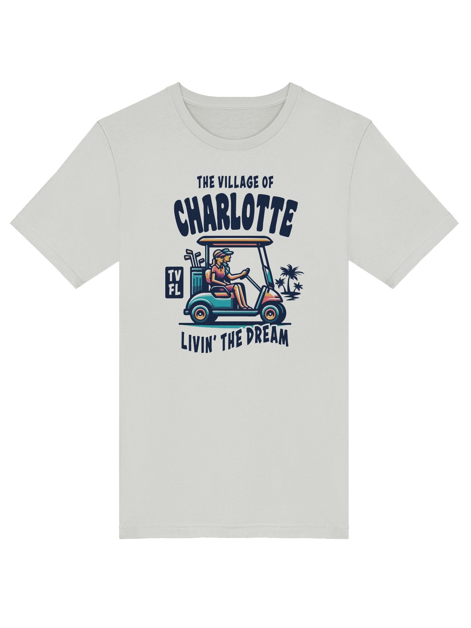 The Village of Charlotte TV FL Golf Cart Design T-Shirt product image (37)