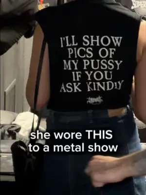 This is how consent works... Sent my friend to the merch table wearing one of our shirts. Less than five minutes later, some dude read the back… took the shot and got what he asked for, probably... That’s the thing about our Cats and Metal designs. They do the talking before you even say a word. Best way to start the conversation. Want this shirt? you know where the link is #catsandmetal