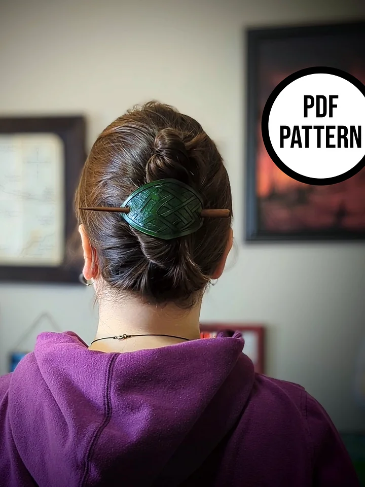 Leather Hair Stick - PDF Pattern for Leatherwork product image (2)
