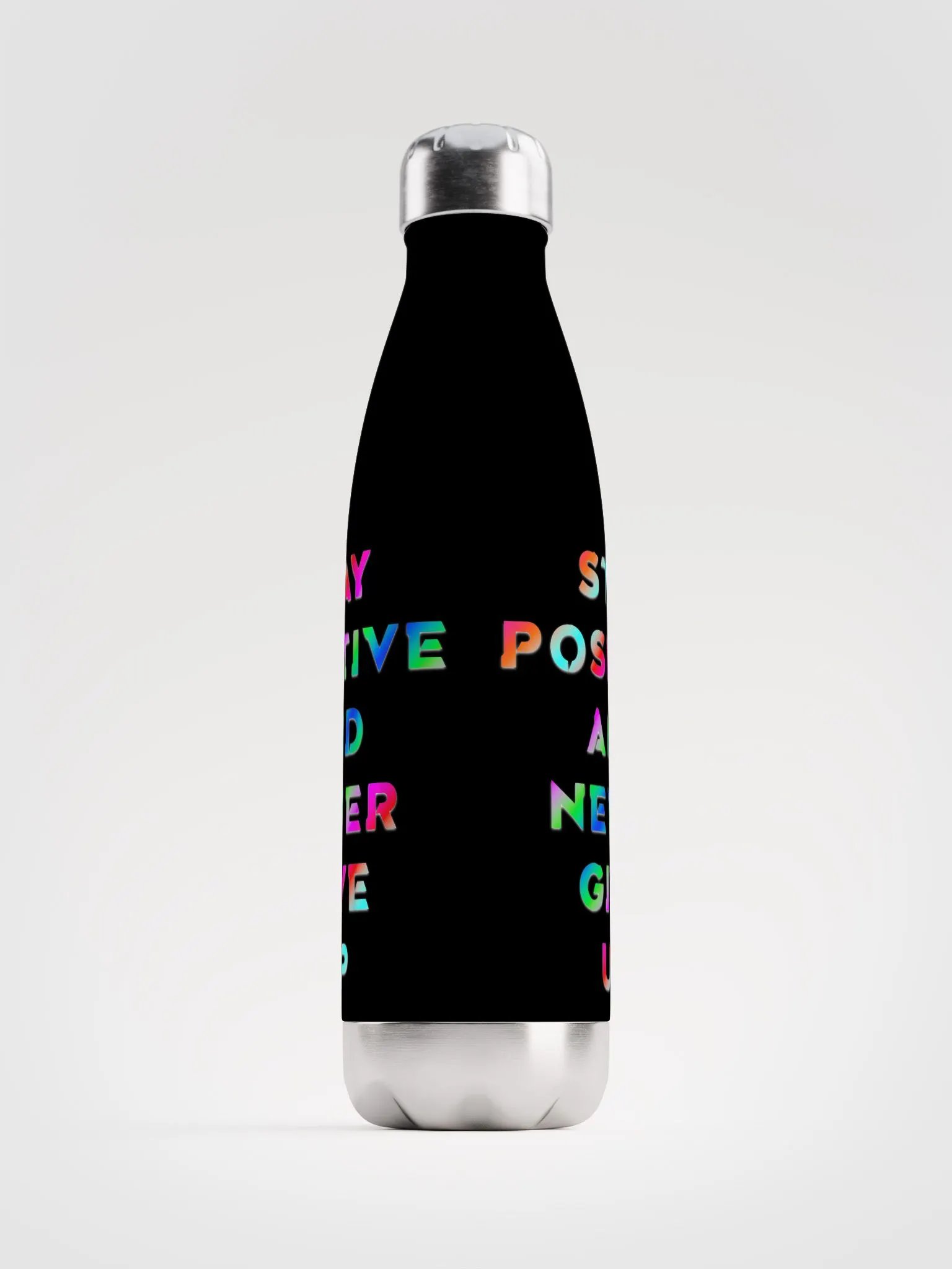 BLADE Army stay positive and never give up Color Stripes Black Water bottle product image (1)