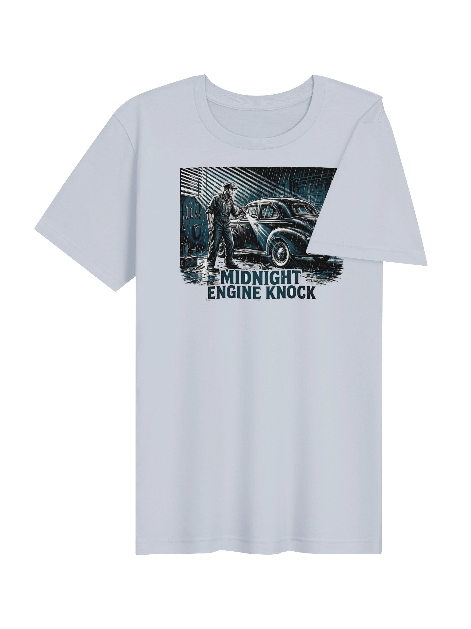 Midnight Engine Knock Film Noir Funny Mechanic T-Shirt product image (4)