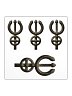 Trident Symbol Kiss-Cut Stickers