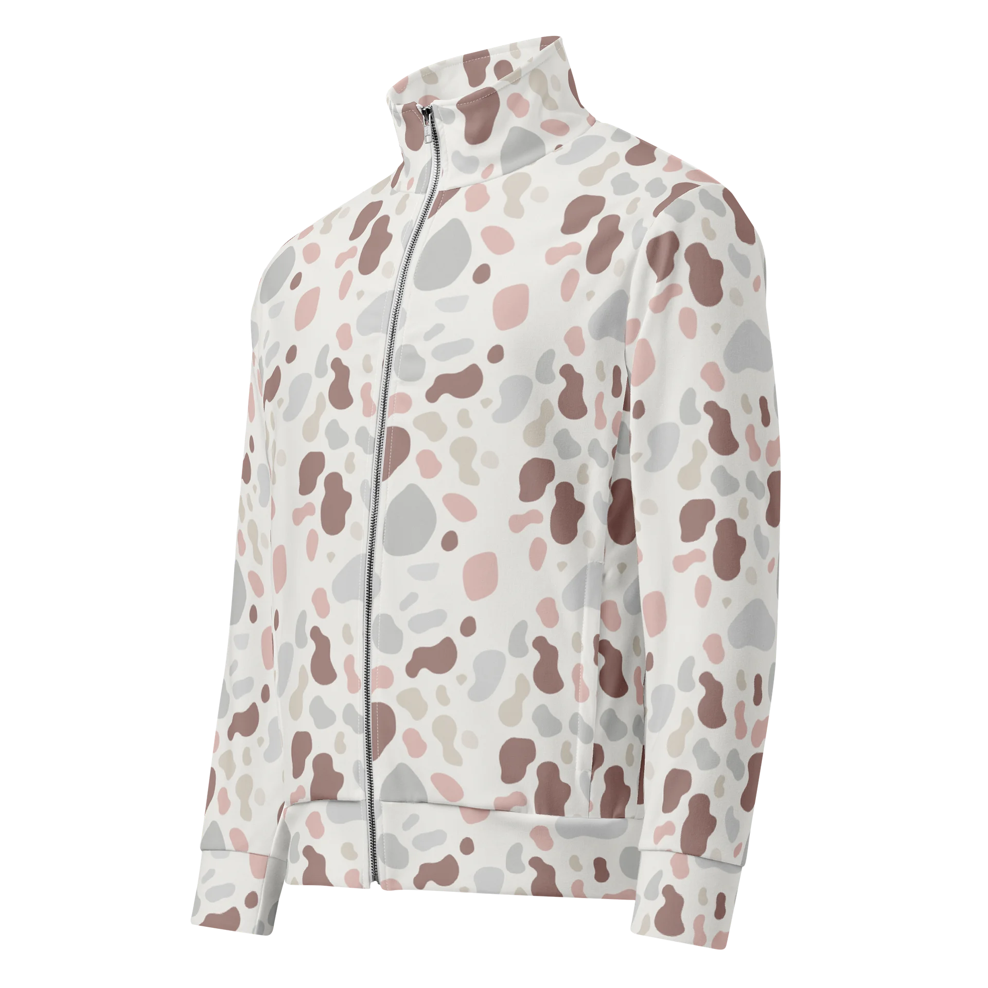 Muted Abstract Blob Print Track Jacket product image (1)
