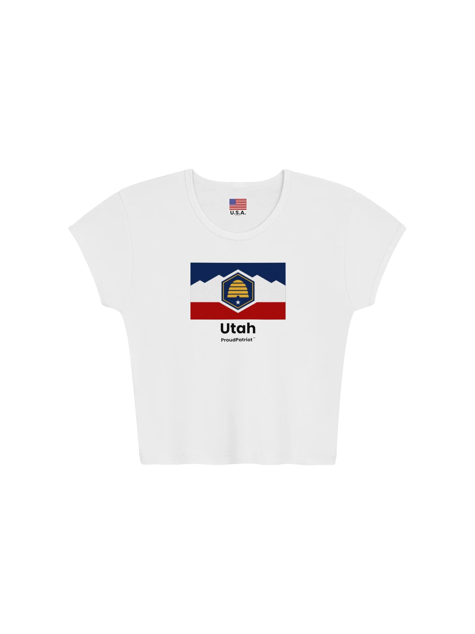 Utah Women's Ribbed Baby Tee Crop Top product image (5)