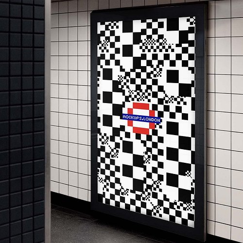 Underground poster mockup in London SW1E.

⏬ Download the high-res PSD on mockups.london
#design #graphicdesign #branding #mo...