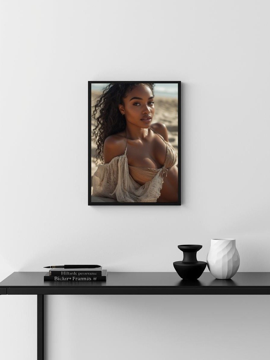 Tropical Beach Model 8x10 Metal Wall Art – Neutral Bikini Metal Poster product image (3)