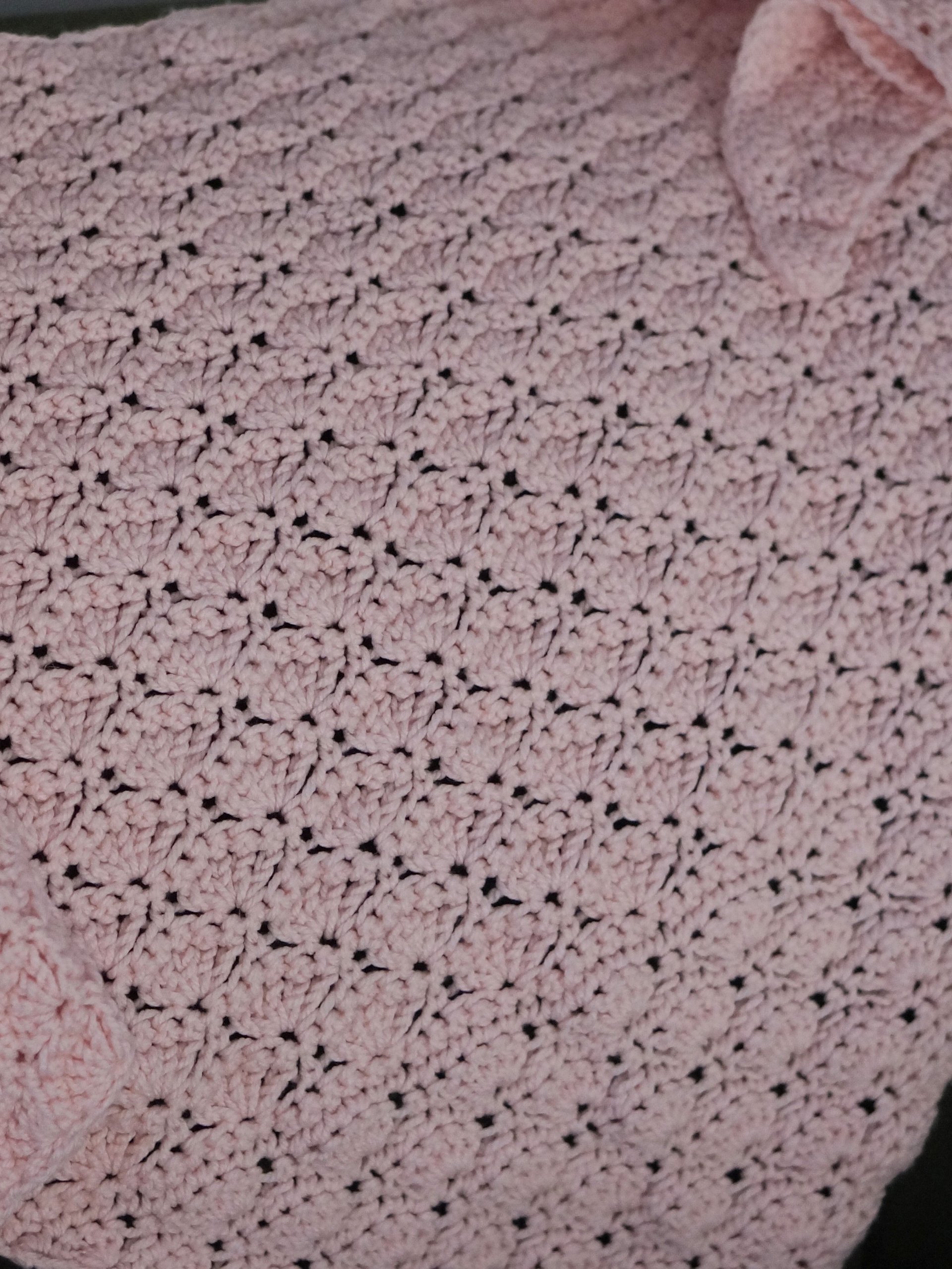 Triangular shell stitch shawl crochet pattern product image (4)