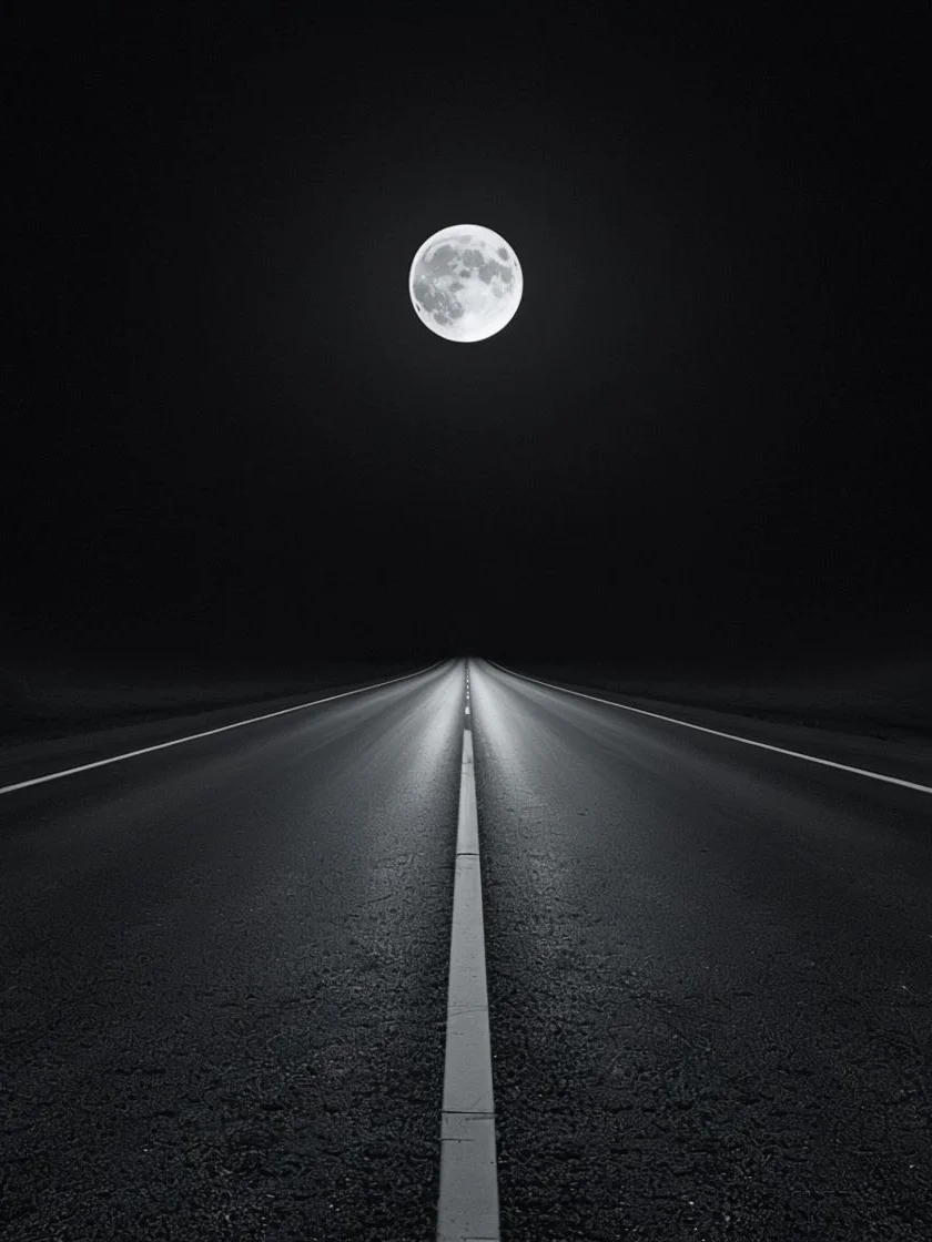 Moonlit Road Framed Poster product image (1)
