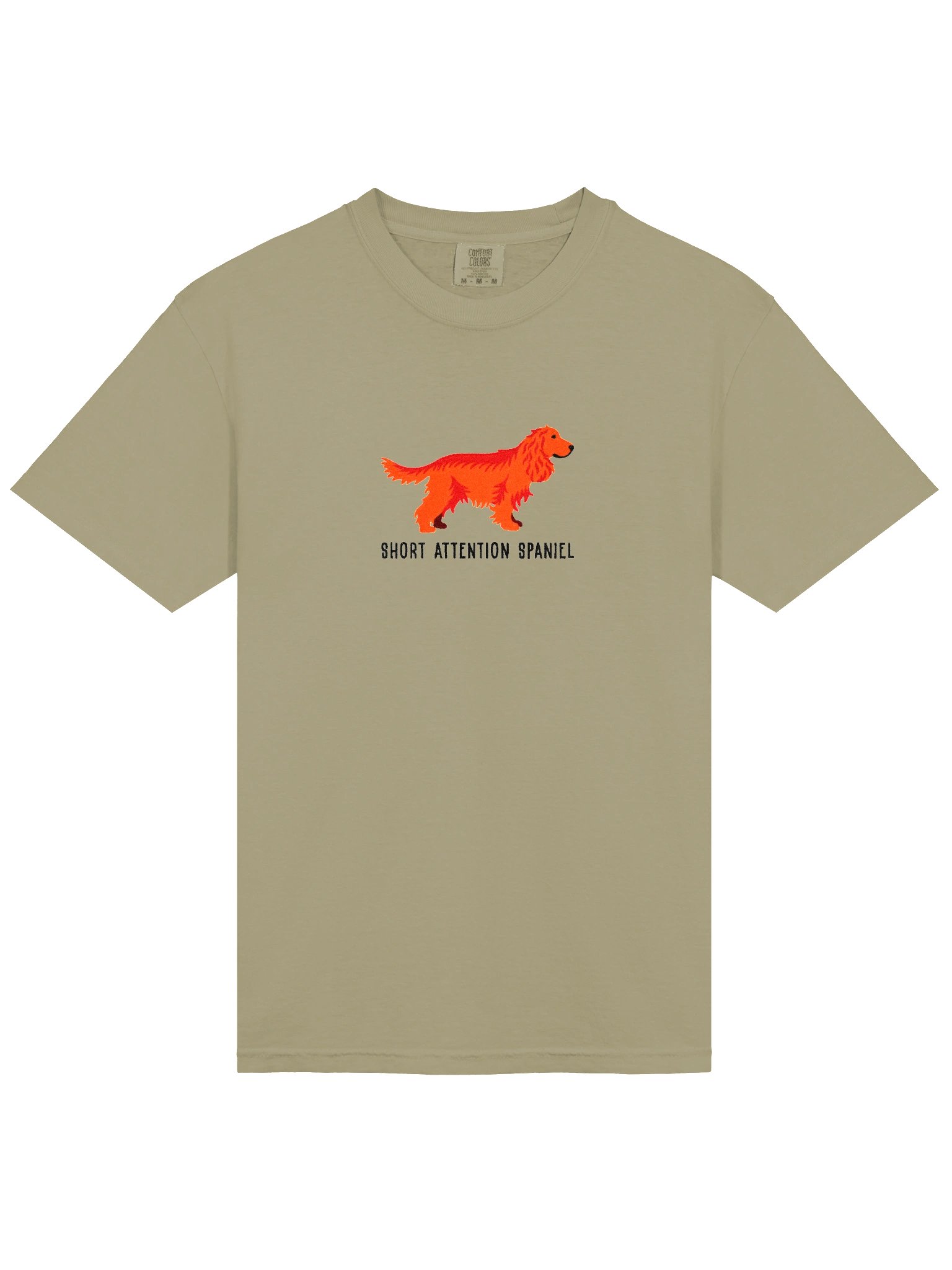 Short Attention Spaniel T-Shirt(Embroidered) of an English Cocker Spaniel(Red) product image (6)