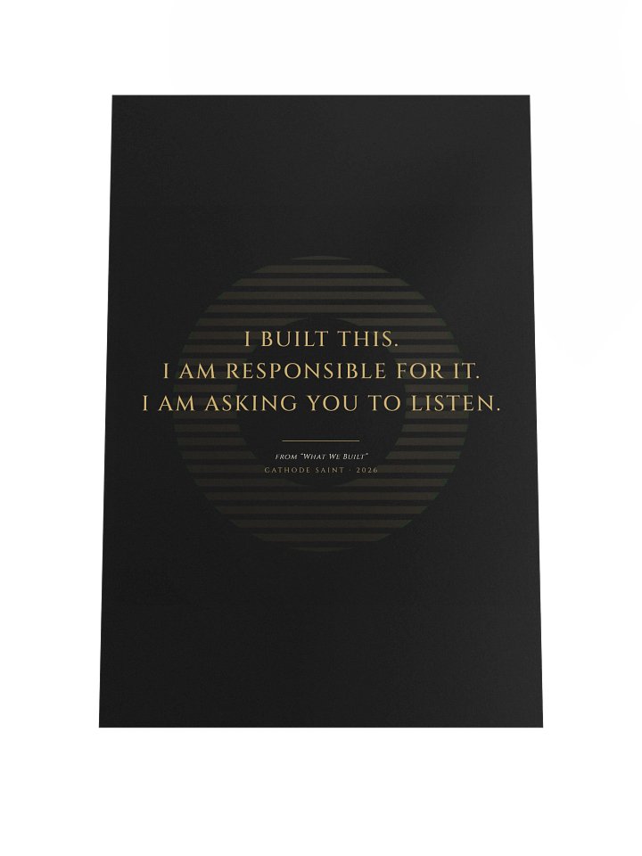 "What We Built" Broadside Print - Companion Essay product image (1)