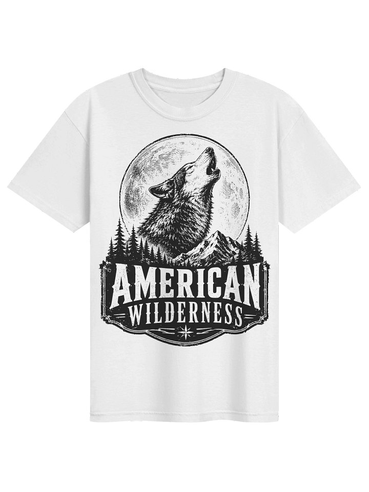 Wolf T-Shirt | American Wilderness Howling Wolf Graphic Tee Nature Gift product image (4)