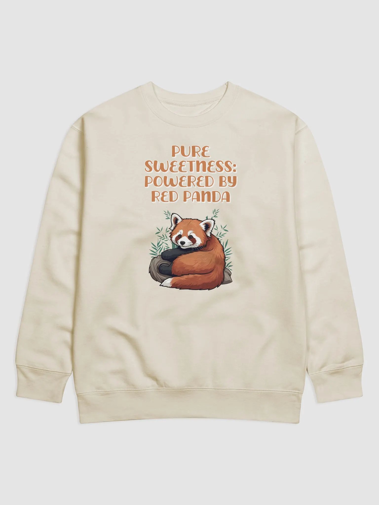 Pure Sweetness: Powered By Red Panda - Cute Animal Design Sweatshirt product image (4)