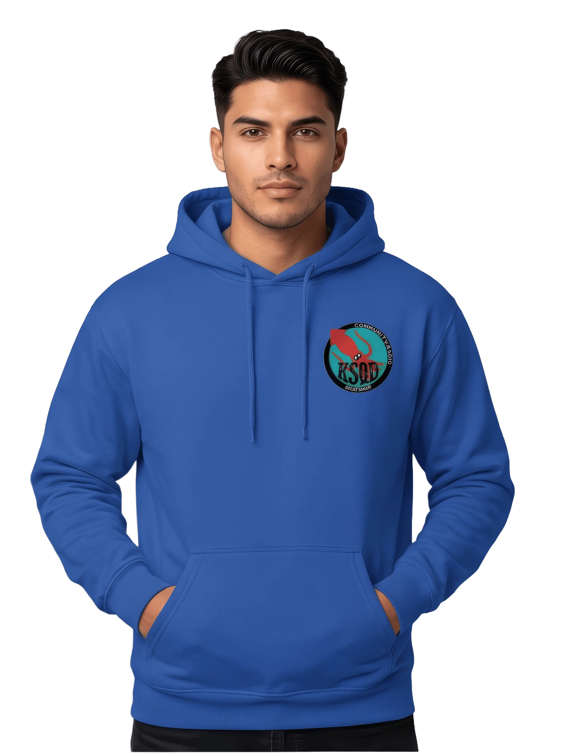 KSQD Classic Logo Pullover Hoodie – Community Radio Edition product image (1)