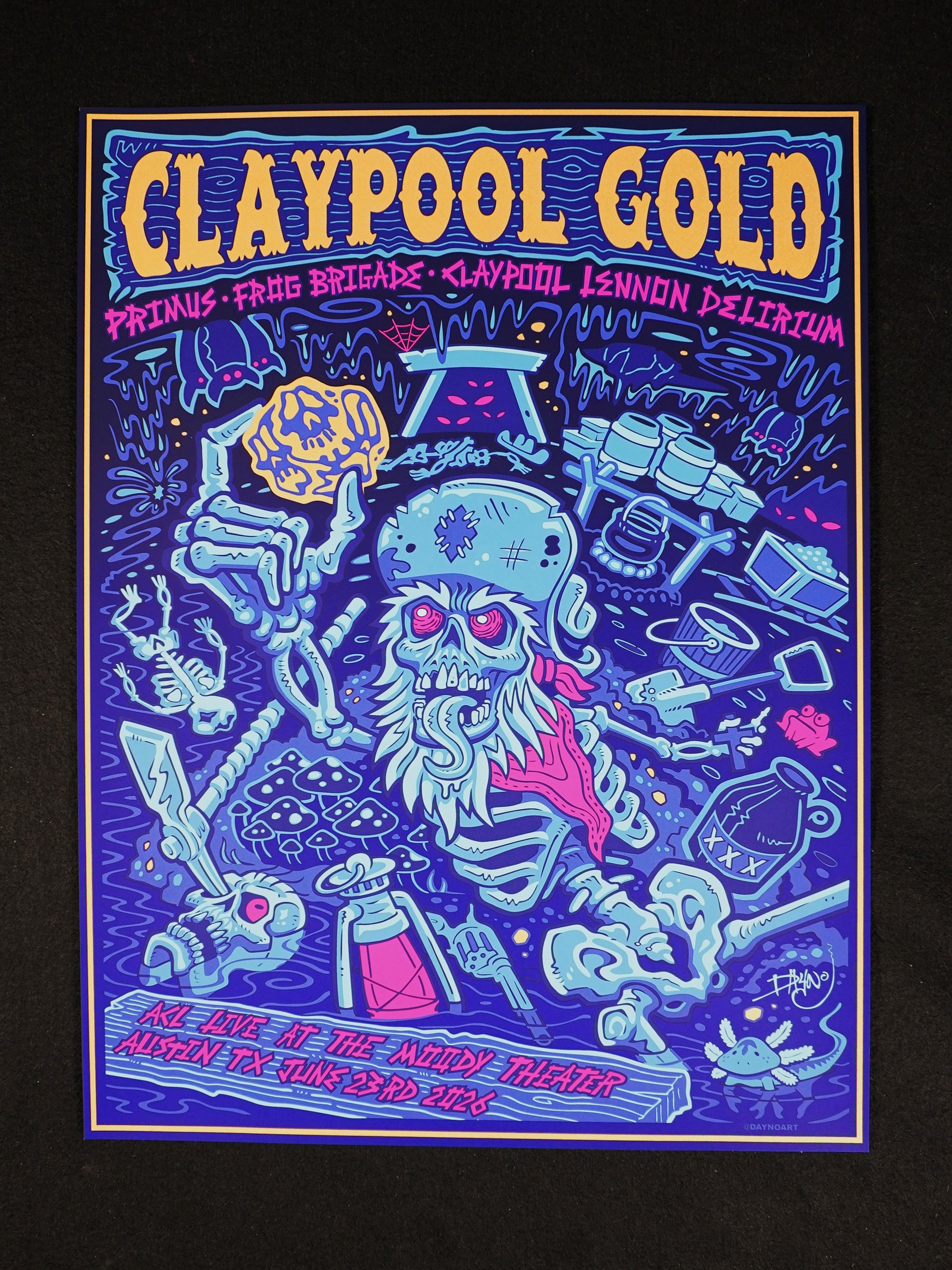 Claypool Gold Origional silk screen concert poster product image (2)