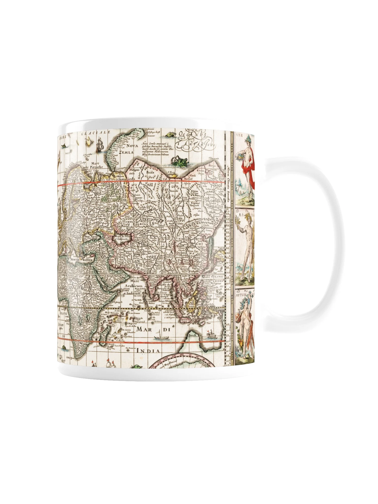 Vintage World Map Glossy Mug product image (3)