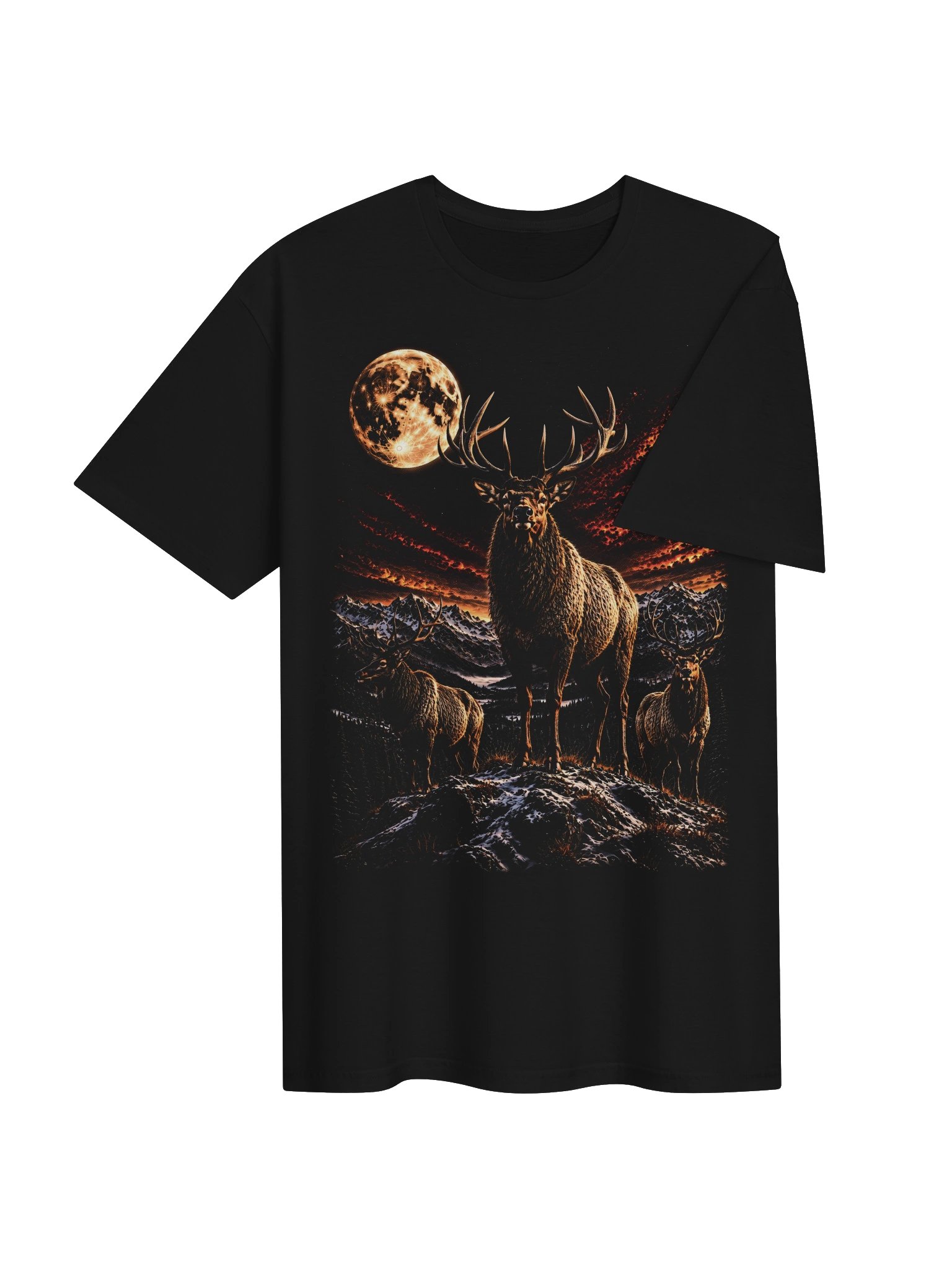 Elk Howling Moon Tshirt | Legendary Wildlife Shirt product image (4)