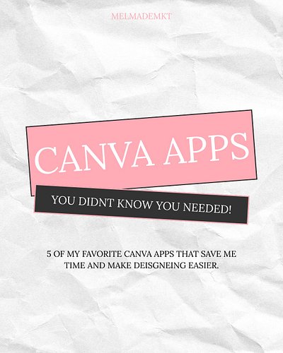 Say hello to your new design besties 👩🏽‍🎨✨

I’m kicking off Edition 1 of Canva Apps You Didn’t Know You Needed — the hidden g...