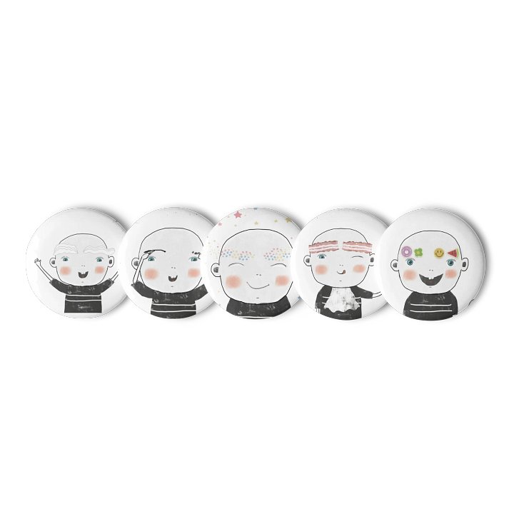 Pin/Button Set: Chemo Ate My Eyebrows product image (1)