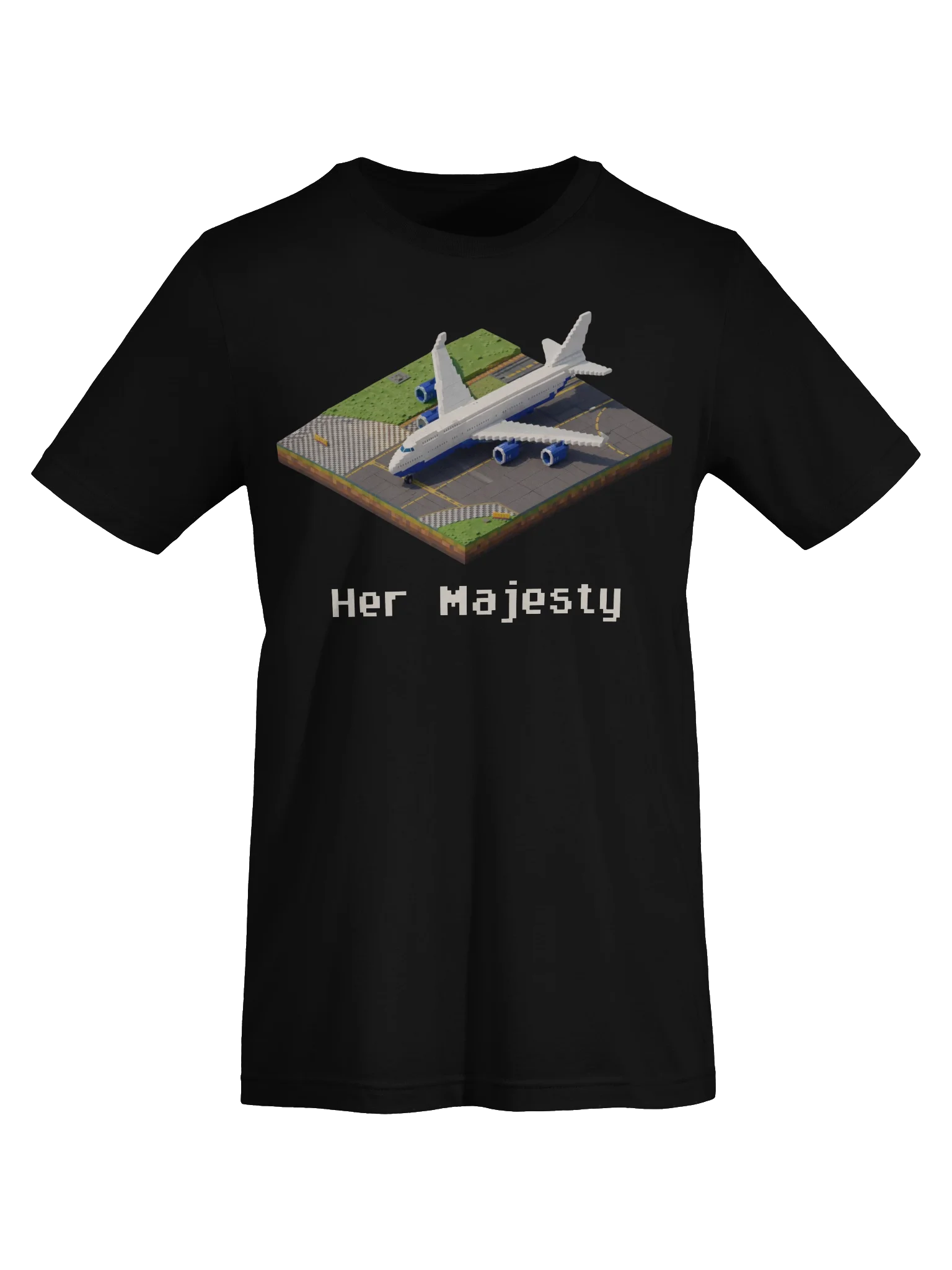 "Her Majesty" Queen White Boeing 747 Shirt product image (7)