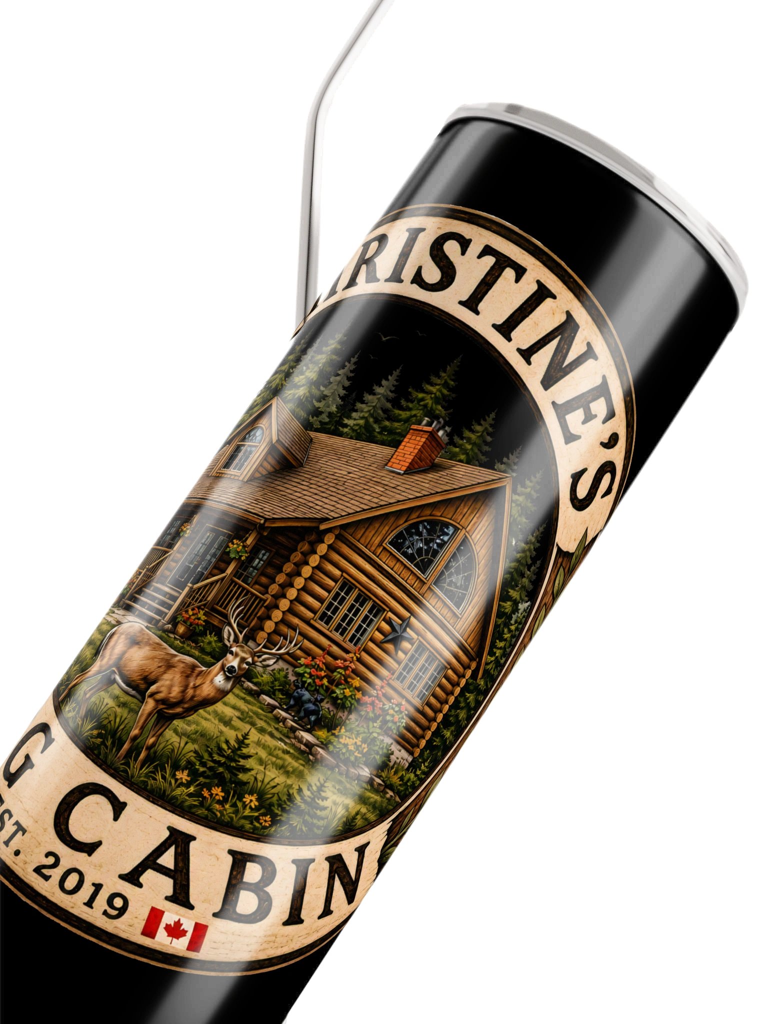 Christine’s Log Cabin Insulated Travel Tumbler product image (4)