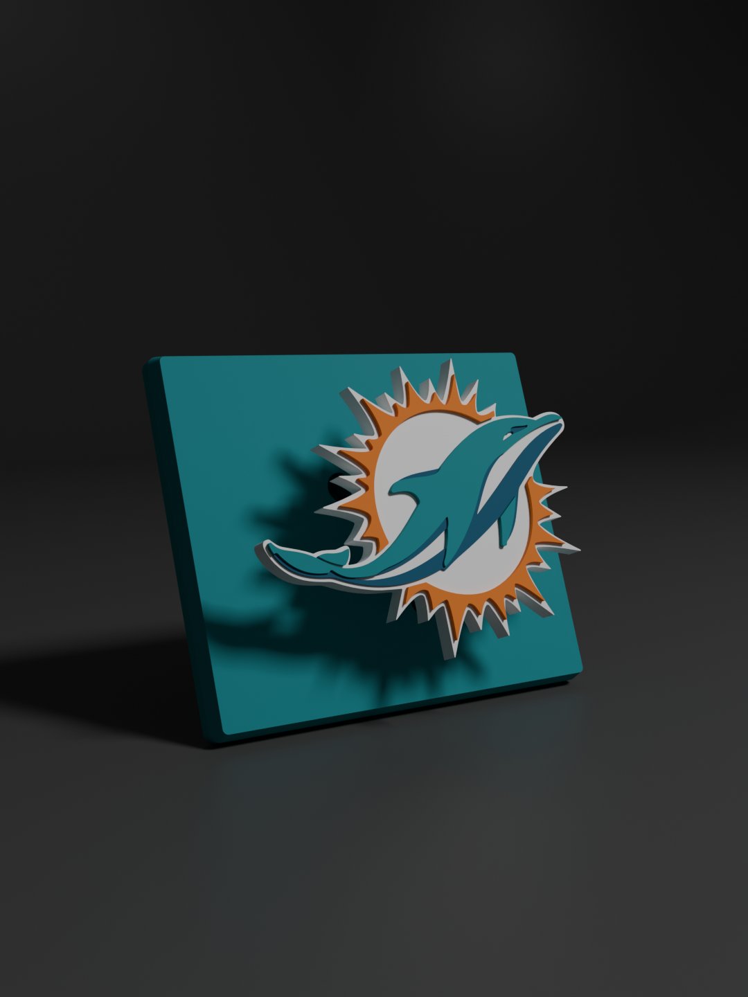 Miami Dolphins 3D Printed Floating Logo Sign (Digital File Only) product image (1)