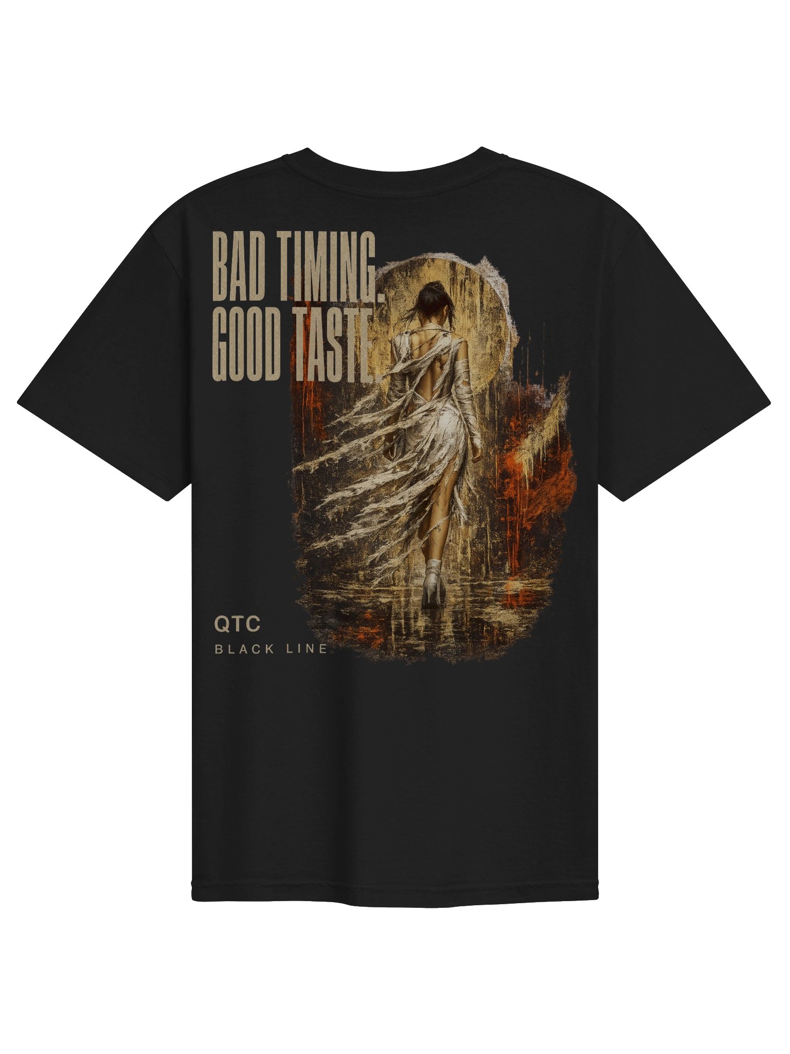QTC — Bad Timing. Good Taste. Tee | Black Line product image (1)