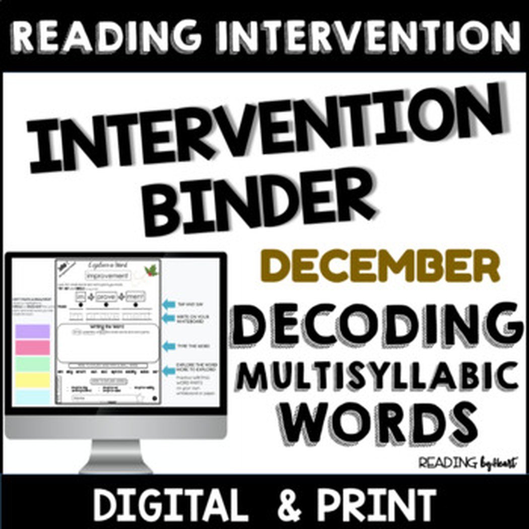 Multisyllabic Words: Guided Practice - December (Print & Digital) (Grades 4-8) product image (1)