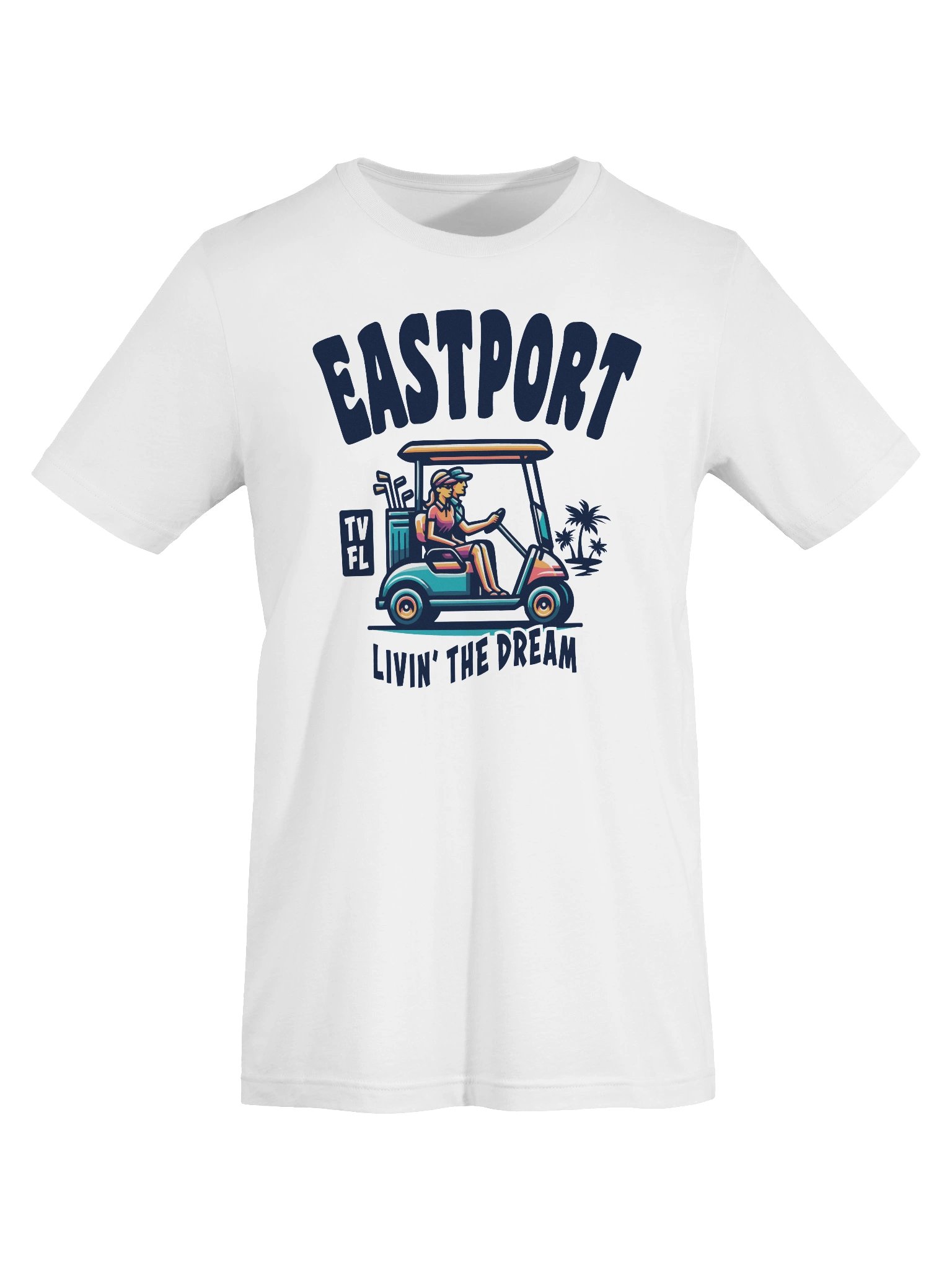 Eastport TV Florida USA Fun Golf Cart Design T-shirt product image (41)