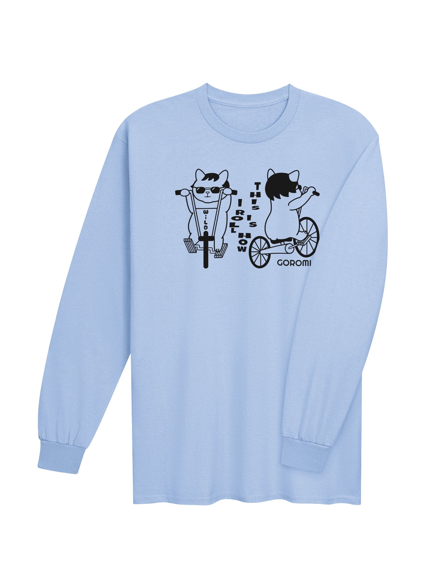 Goromi the Cat (Wild Biker) - Unisex Adult Long Sleeve T-shirt product image (3)