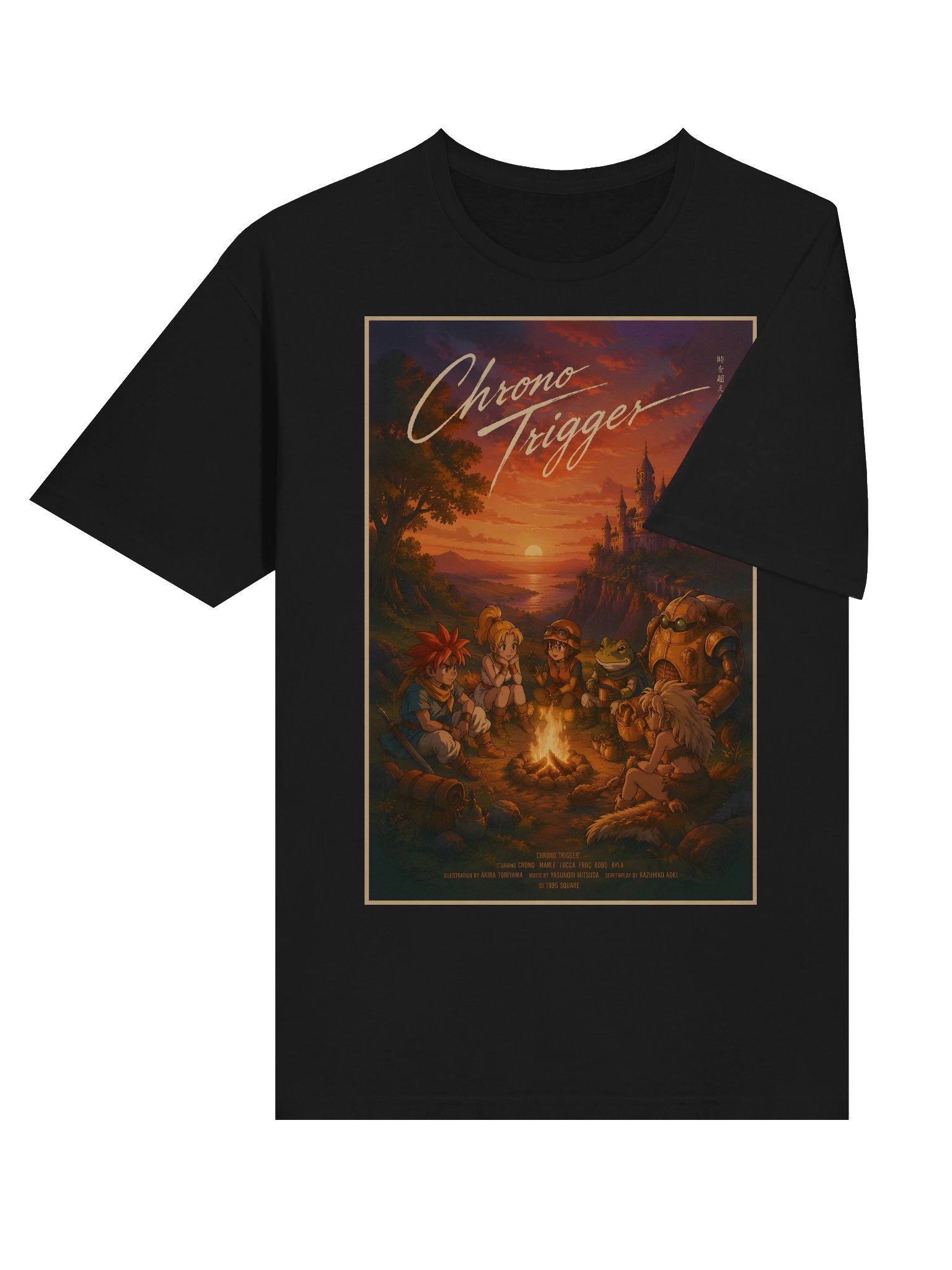 Chrono Trigger Sunset Campfire Tee (Gildan Softstyle) product image (6)