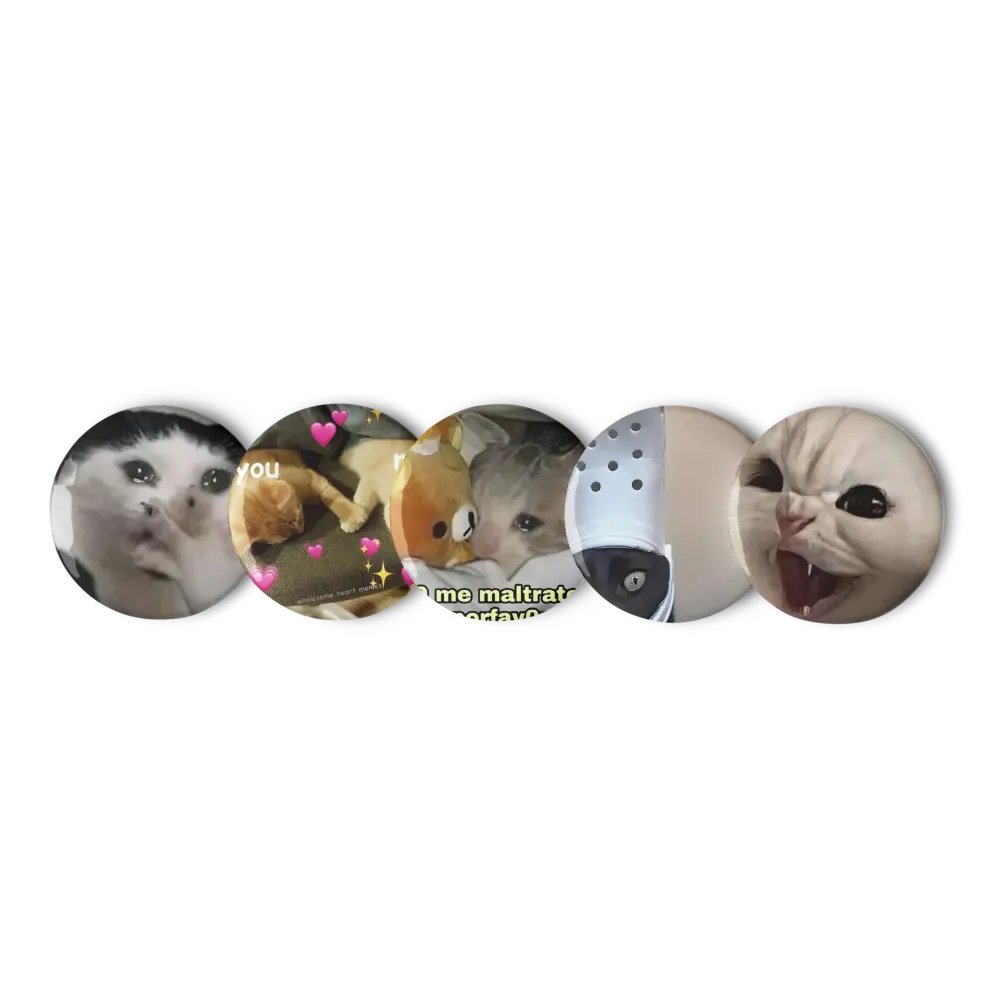 Set of Pin Buttons: Meme Cats 44 product image (3)