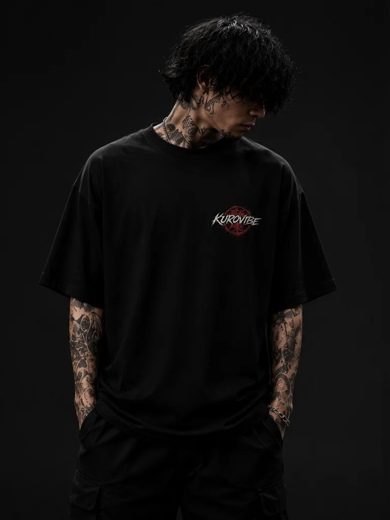 Void Kitsune Oversized Anime T-Shirt | KuroVibes product image (6)