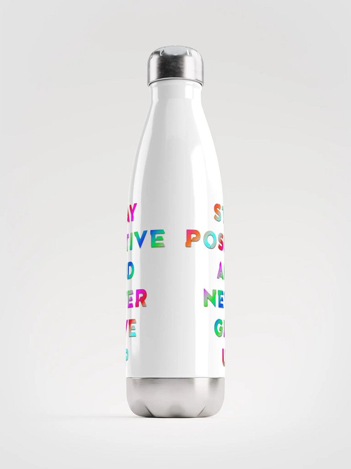 BLADE Army stay positive and never give up Color Stripes white Water bottle product image (1)