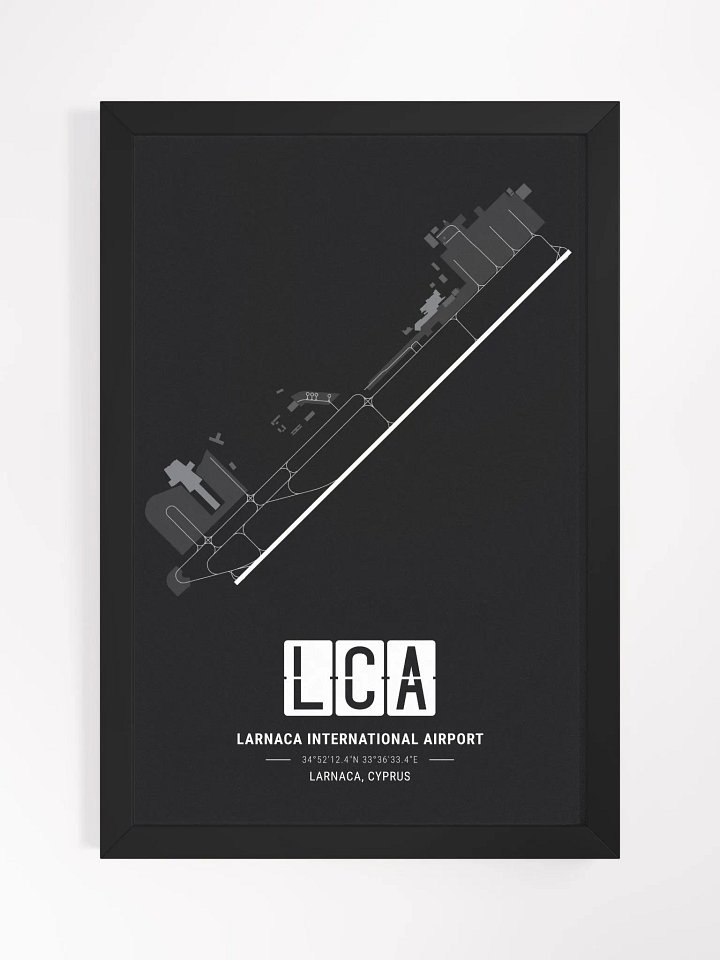 Framed Airport LCA Premium Map On Matt Paper product image (1)