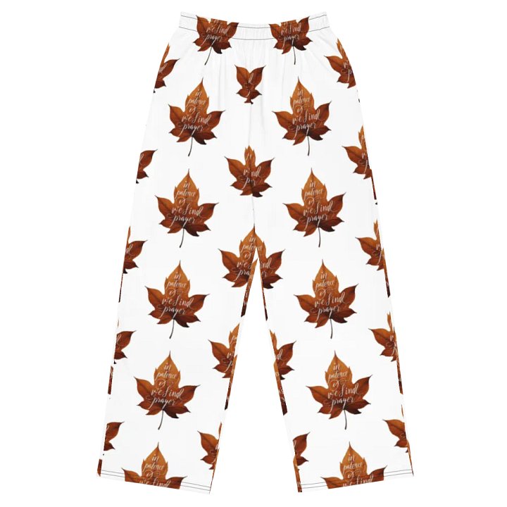 Maple Leaf All-Over Print Wide-Leg Pants product image (1)
