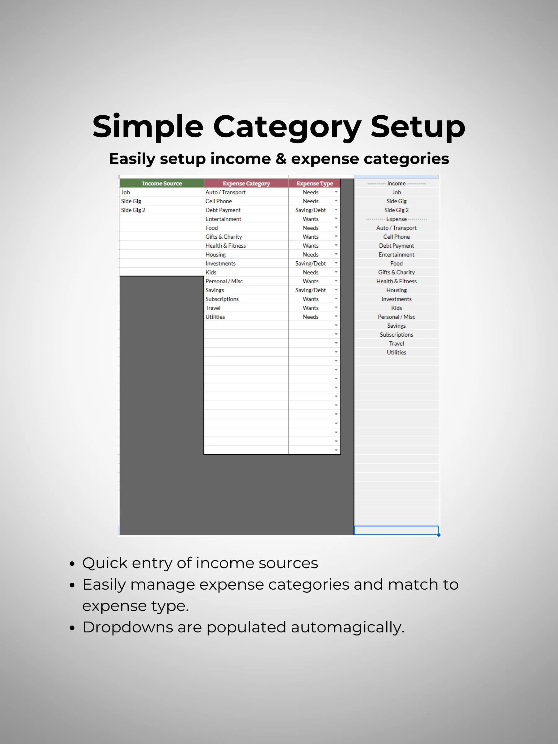 Simple Personal Budget Template (Google Sheets) product image (4)