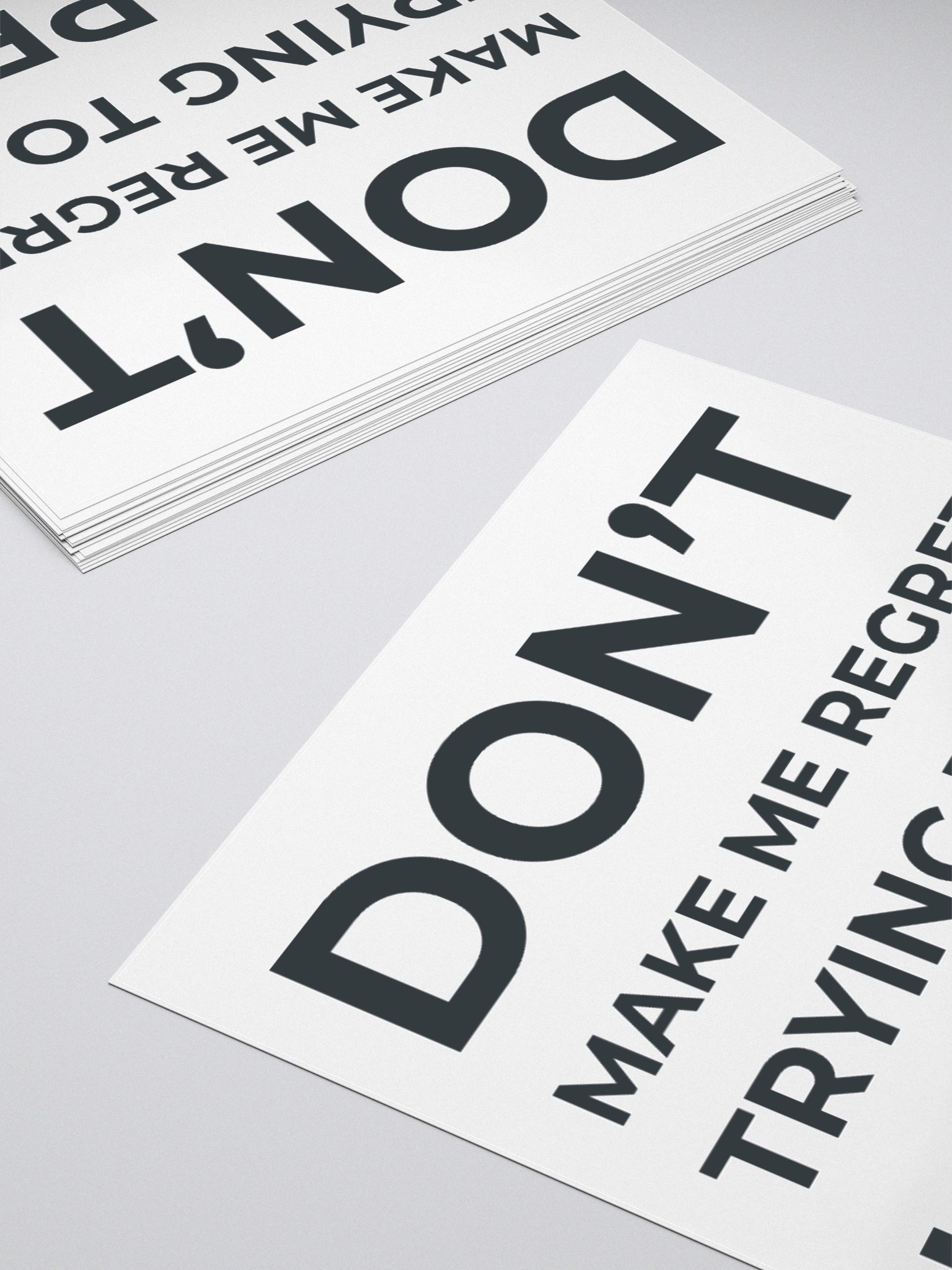 Don't Make Me Regret - Sticker product image (11)