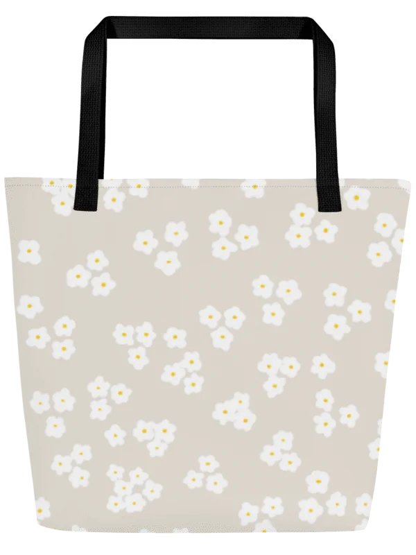 TINY DAISY SUMMER Large Tote Bag - Grosse Tragetasche MIT Gänseblümchen product image (4)