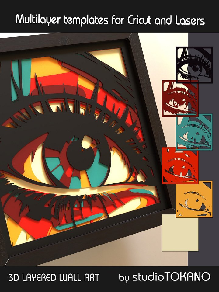 Eye 3D layered mandala product image (2)