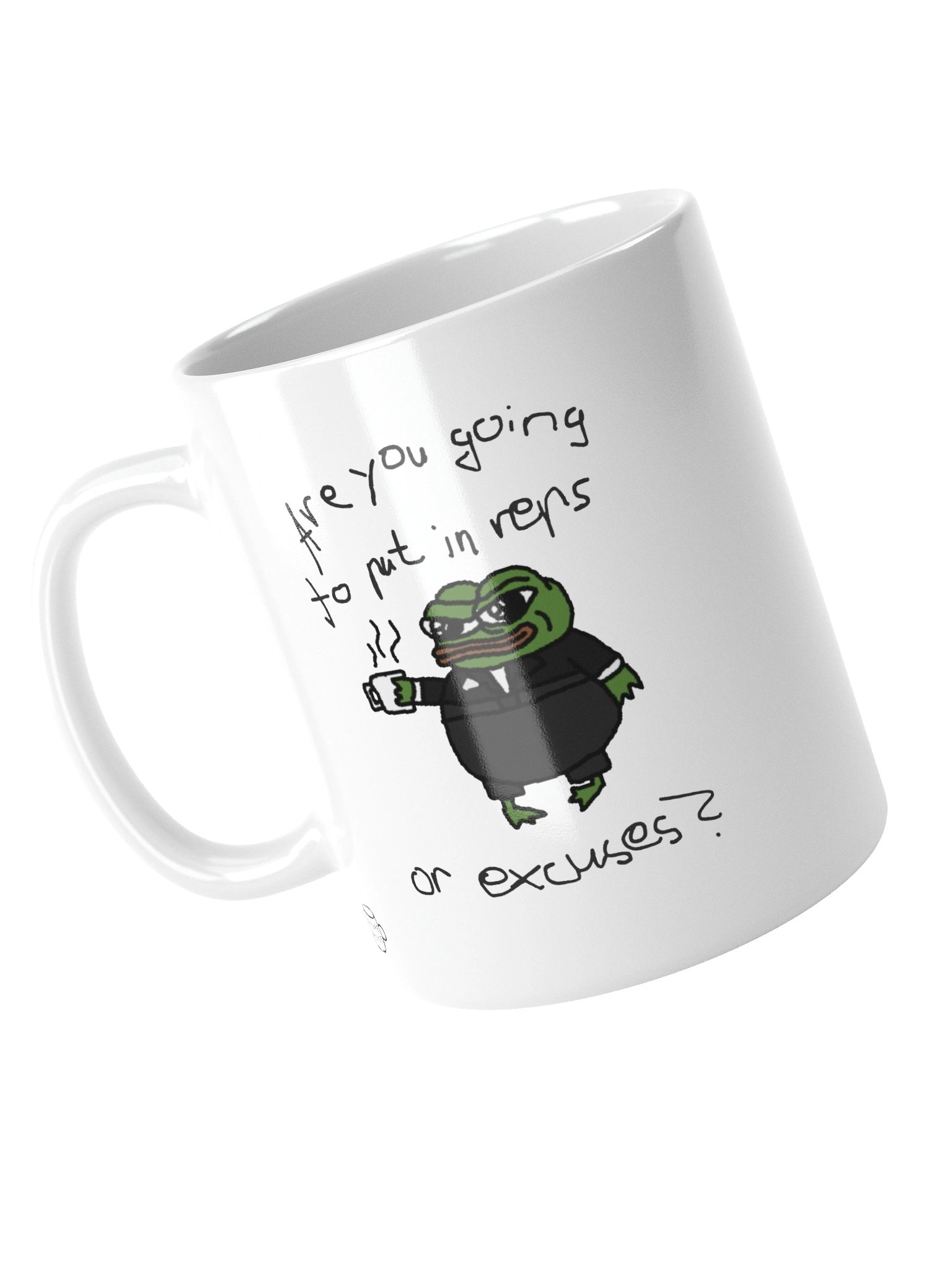 Reps Or Excuses Mug – Funny Gym Frog Coffee Mug | 11oz Workout Motivation Gift product image (5)