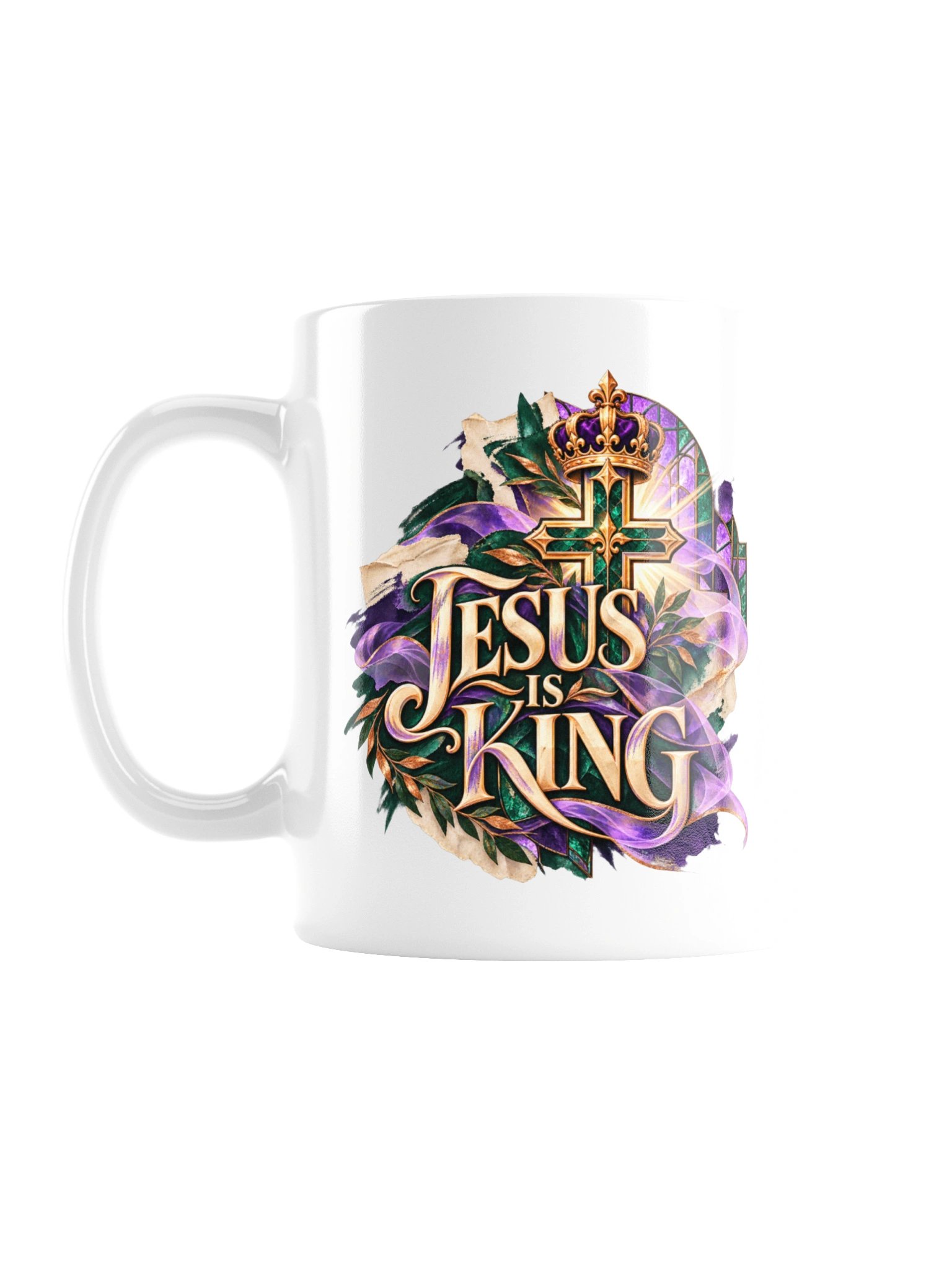 Jesus Is King White Glossy Mug product image (1)