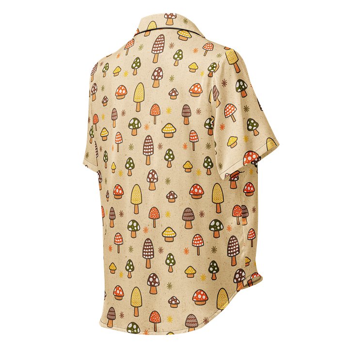 1970s Retro Mushroom Ladies Short Sleeve Pajama Top product image (2)