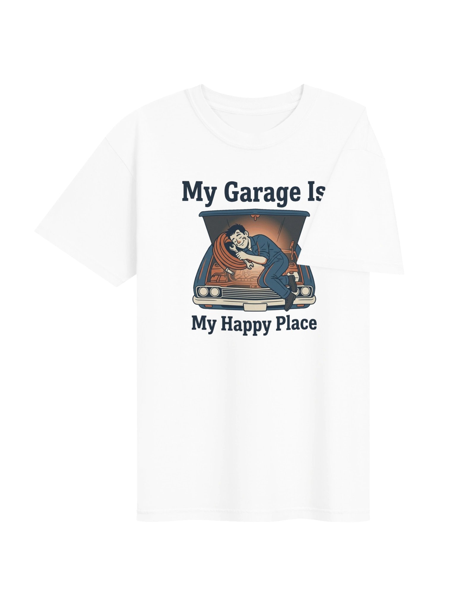 "My Garage Is My Happy Place" Heavyweight T-Shirt product image (4)