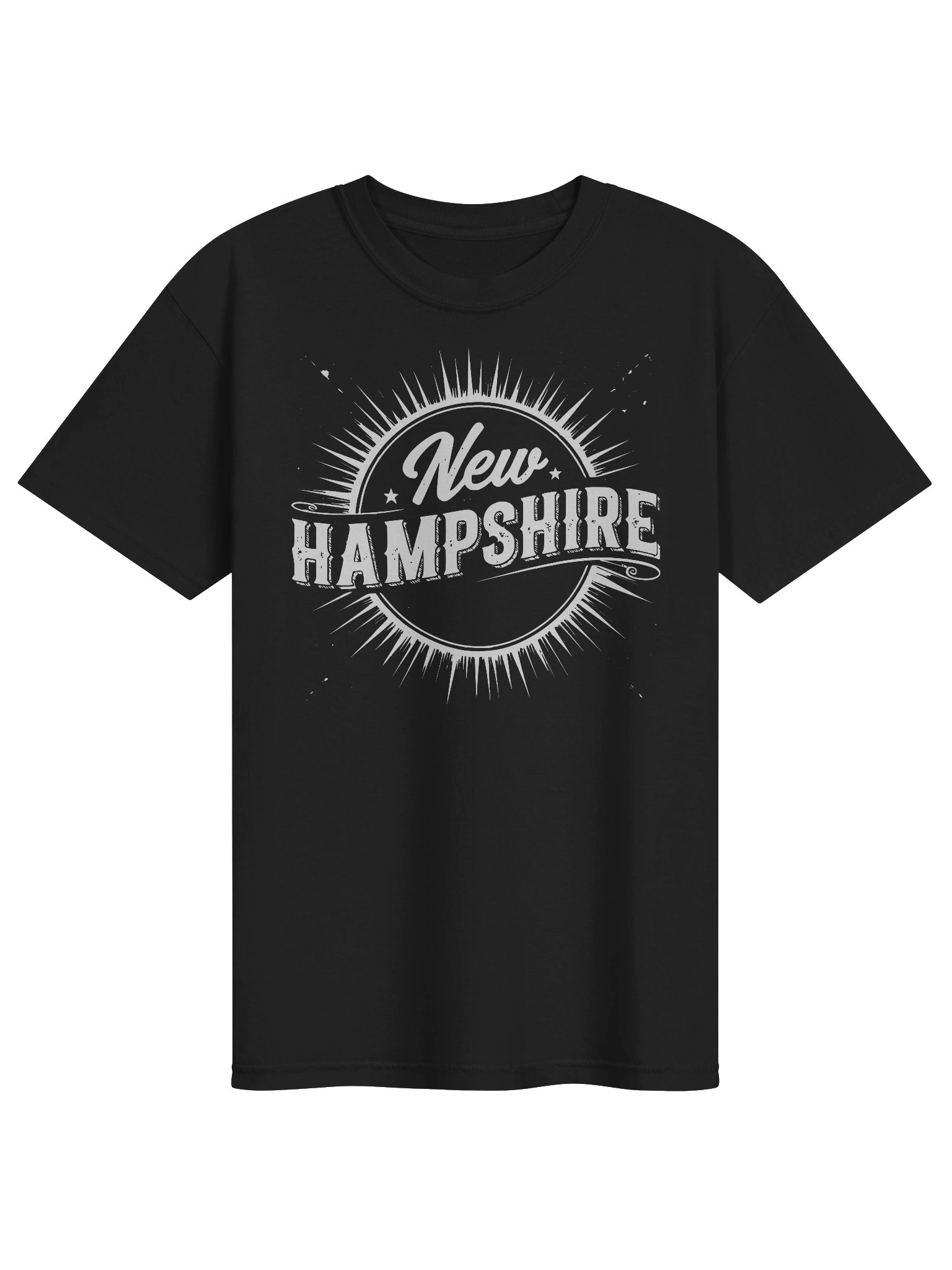 New Hampshire Vintage Sunburst T-Shirt | Retro State Pride Travel Tee product image (1)