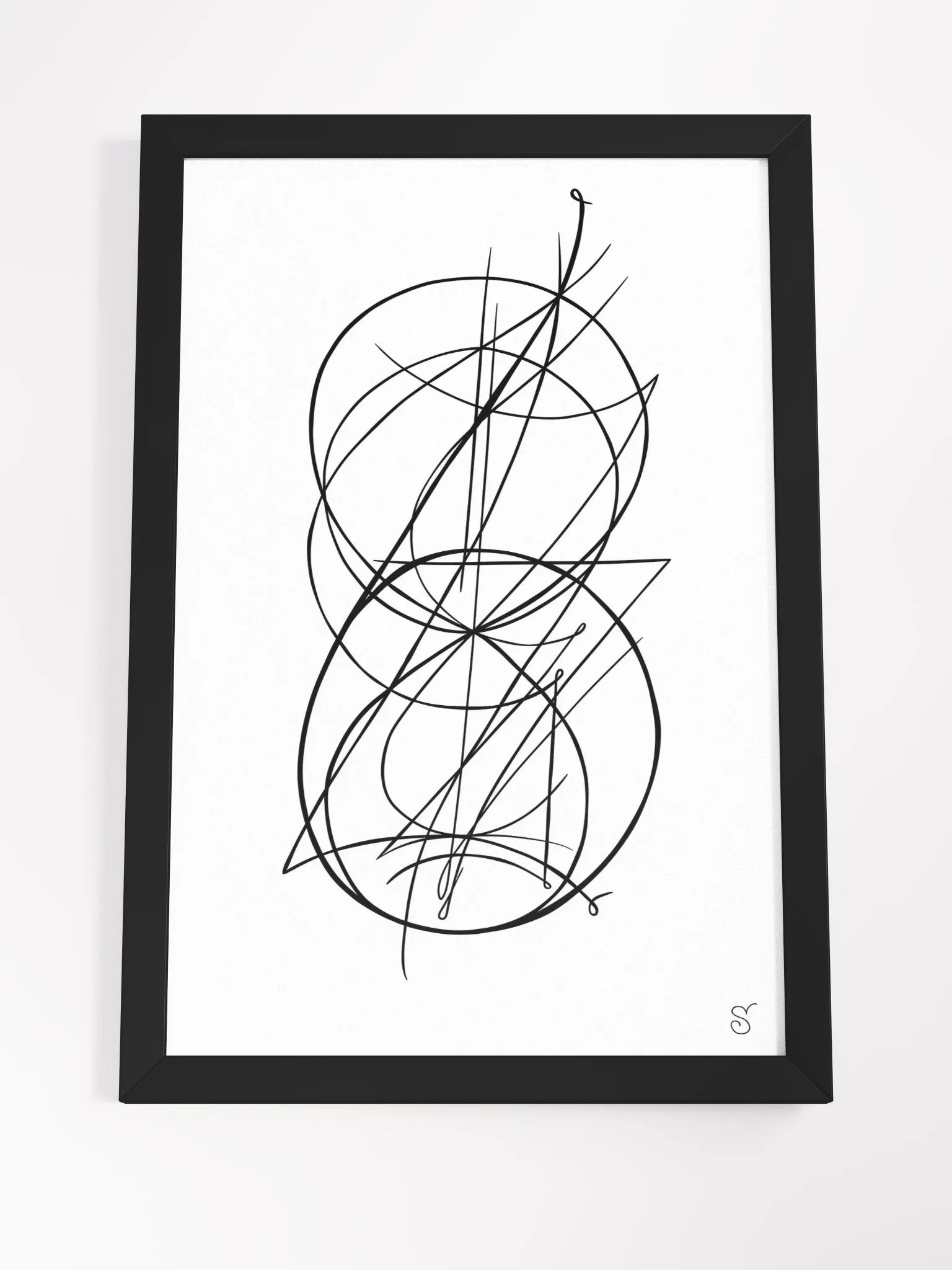 Interlocking Minimalistic Poster Art - Abstract Image No. 8 product image (4)