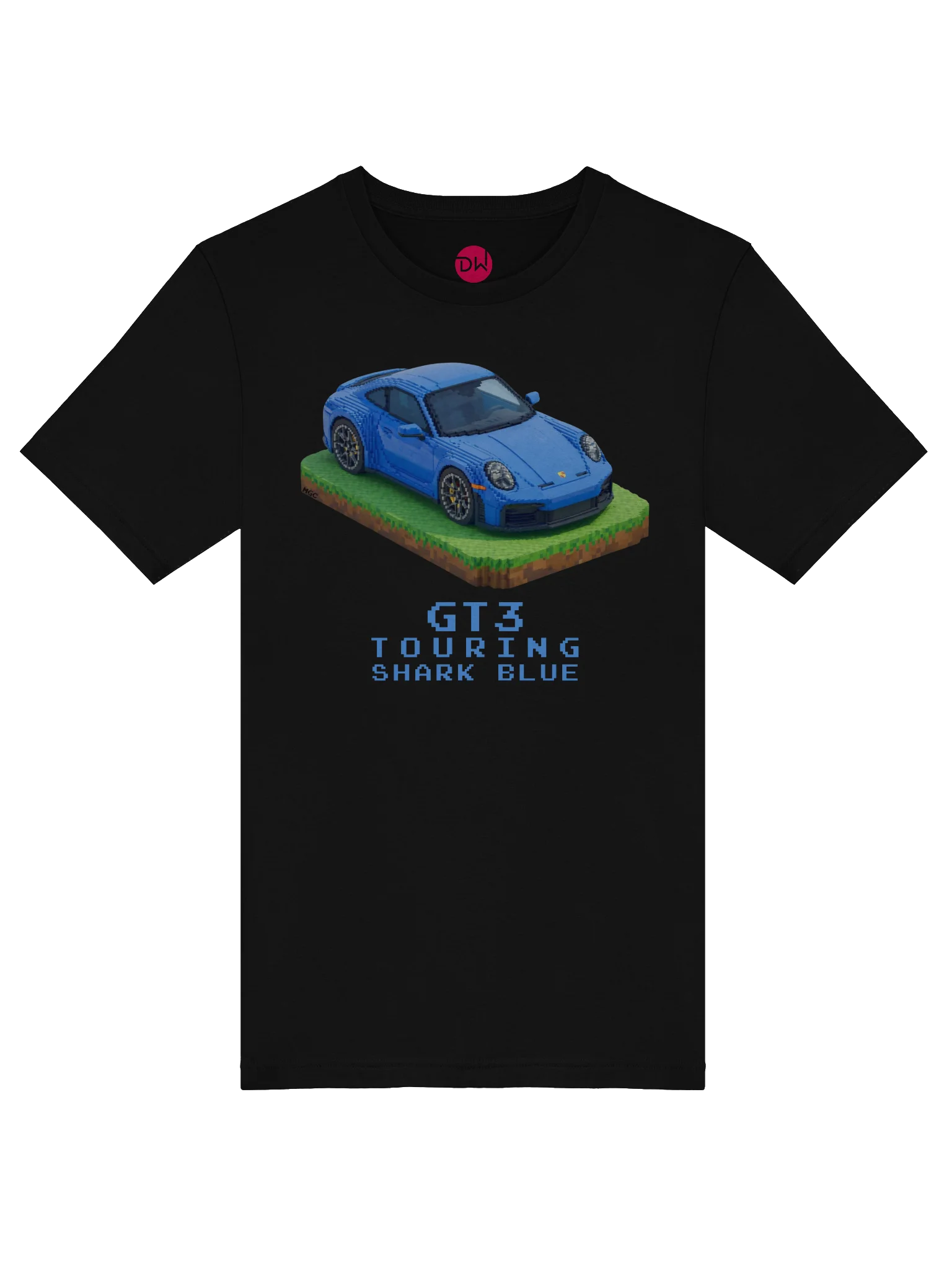 Shark Blue Porsche 911 GT3 Touring Shirt (Pixel, Retro, Minecraft) product image (42)