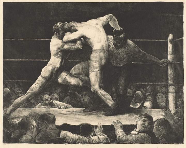 Vintage Art Download - George Bellows, A Stag at Sharkey's c. 1917 product image (1)