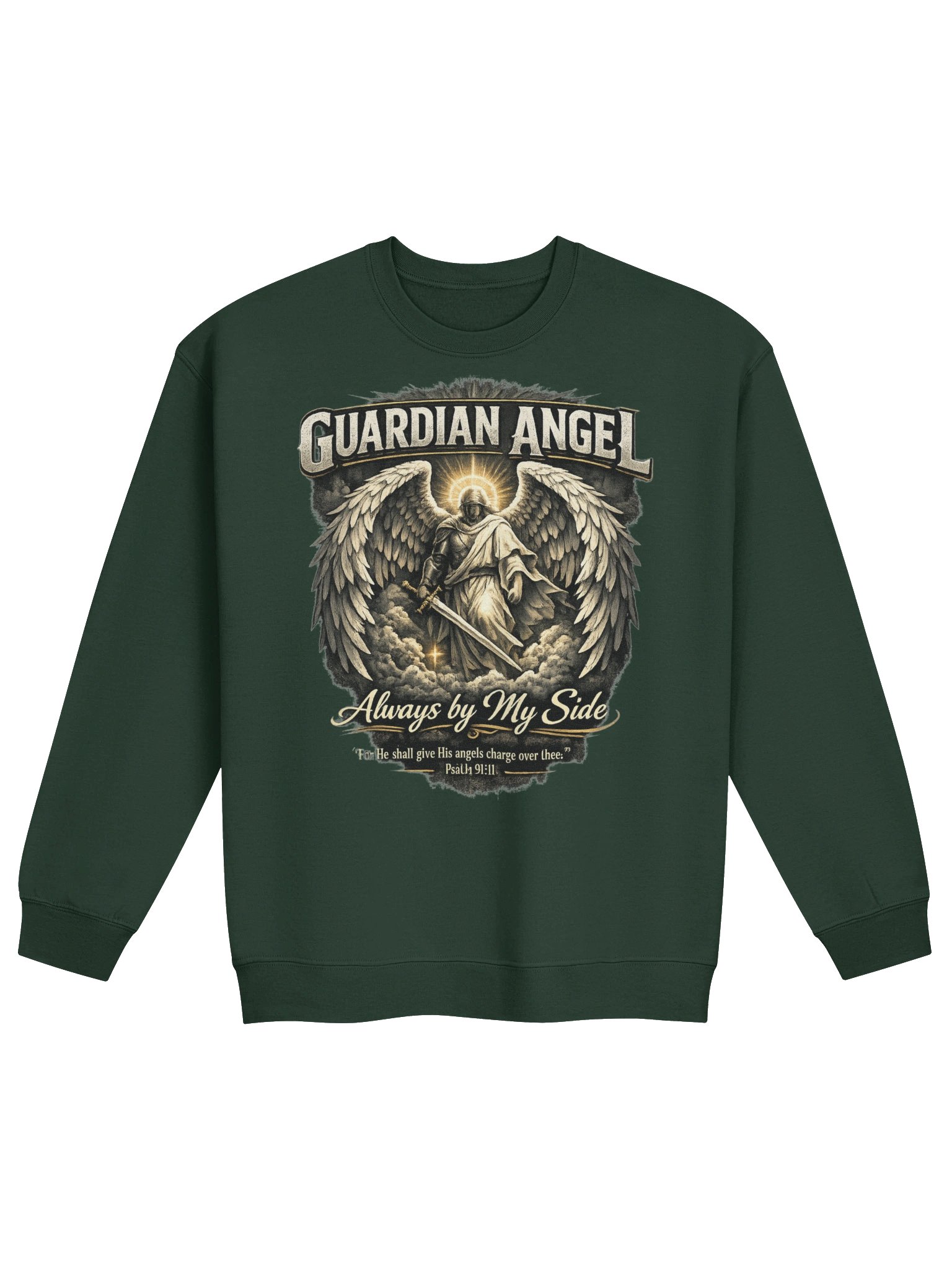 Guardian Angel Always by My Side | Psalm 91:11 Christian Faith sweatshirt | Kingdom Life Co. product image (2)