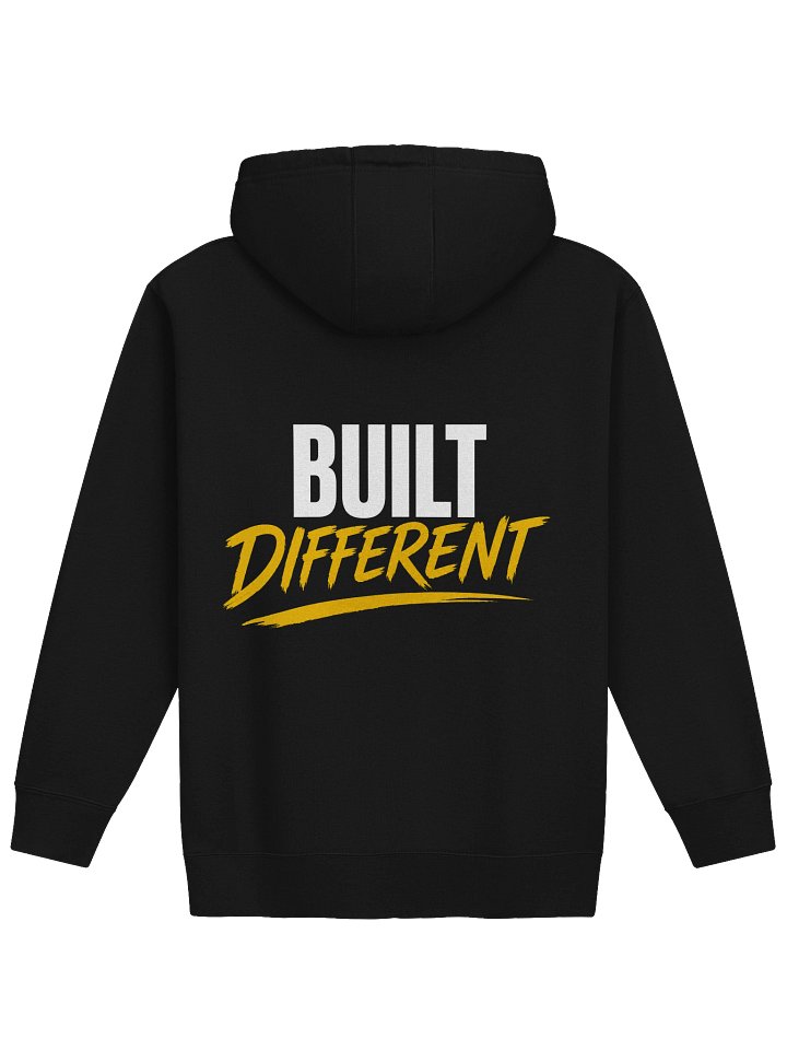 Built Different Premium Hoodie – Black/Gold product image (1)
