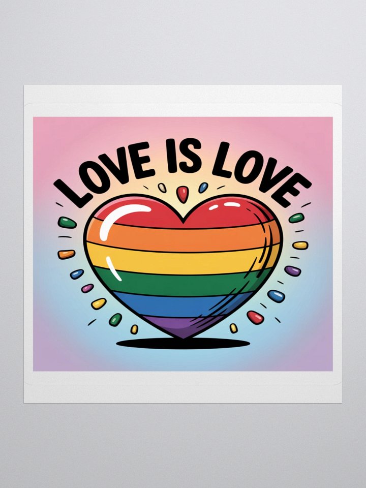 Love Is Love Rainbow Heart Sticker product image (2)